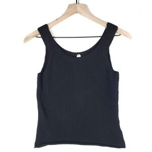 Margaret O'Leary‎ Sweater Tank Top S Black Knit Sleeveless
